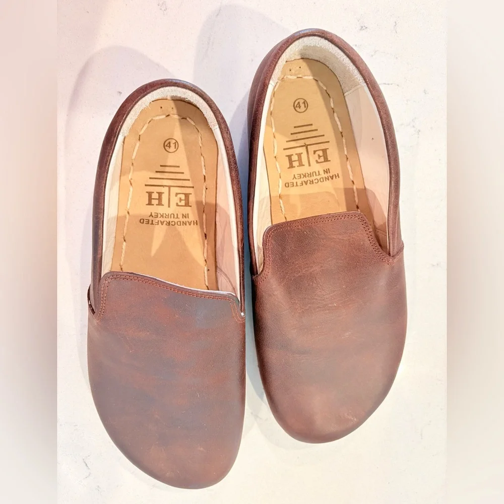 Handcrafted Leather Earthing Harmony Unisex Shoes European 41 Good Condition - Picture 2 of 10